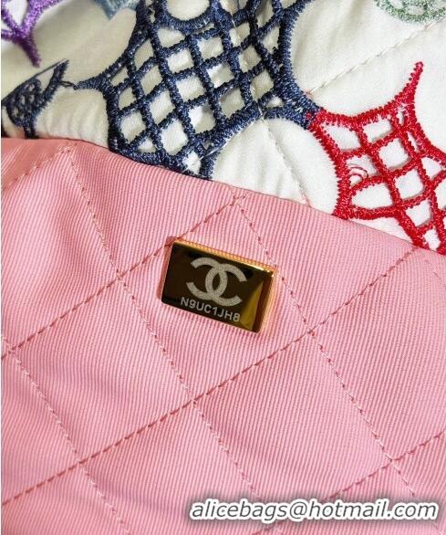 Super Quality Chanel 22 Lace Patchwork Small Shopping Bag AS3260 Multicolor 2024