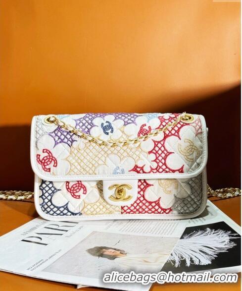 Reasonable Price Chanel 22 Lace Patchwork Mini Flap Bag AS8015 Multicolor 2024