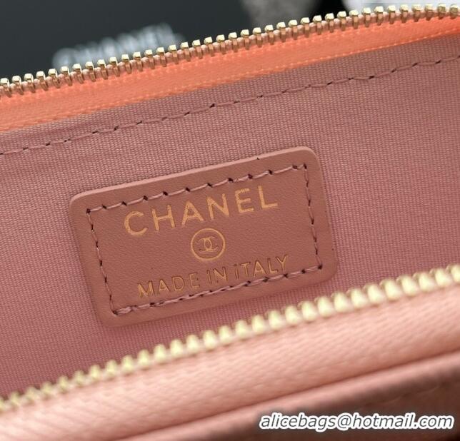 Unique Grade Chanel Grained Calfskin Card Holder AP3179 Pink 2024