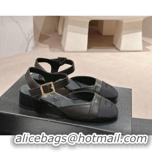 Durable Chanel Lambskin Slingback Pumps 3cm Black 603176