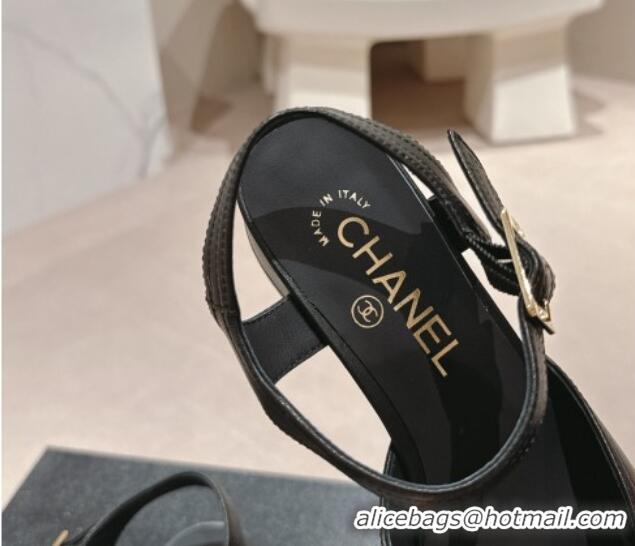 Durable Chanel Lambskin Slingback Pumps 3cm Black 603176