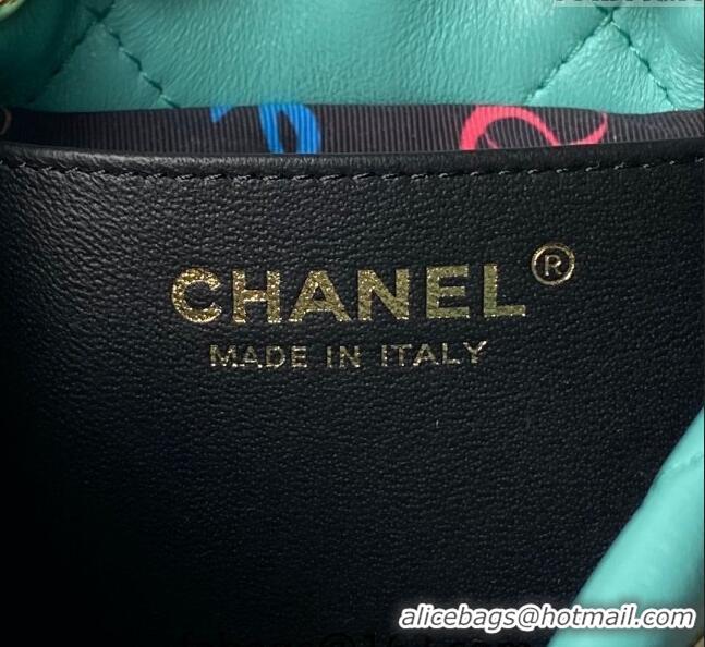 Grade Quality Chanel Shiny Lambskin Backpack bag AS4810 Light Green 2024