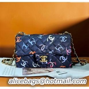 Discount Chanel Classic 11.12 Mini Handbag in Printed Fabric A01116 Multicolor 2024