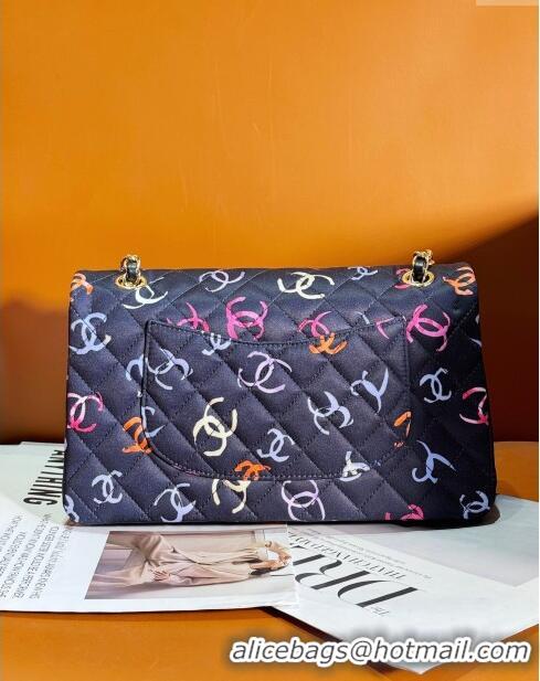 Spot Bulk Chanel Classic 11.12 Medium Handbag in Printed Fabric A01112 Multicolor 2024