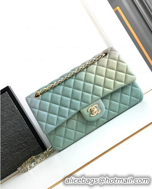 Grade Quality Chanel Classic 11.12 Medium Handbag A01112 Green/Blue 2024