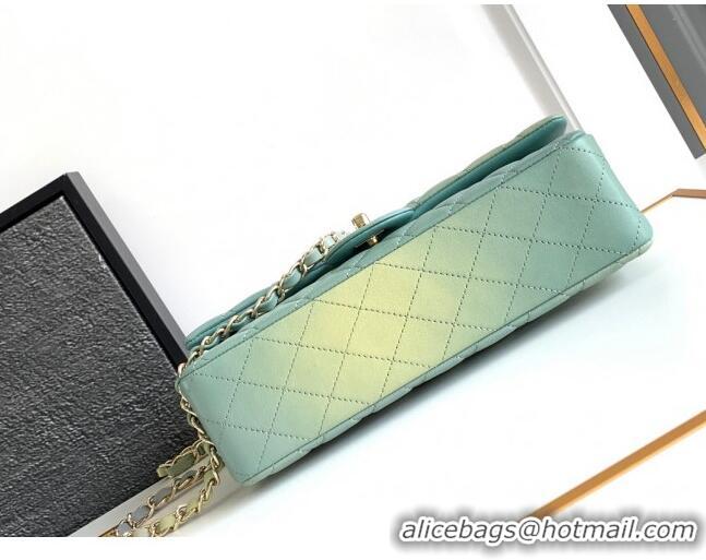 Grade Quality Chanel Classic 11.12 Medium Handbag A01112 Green/Blue 2024