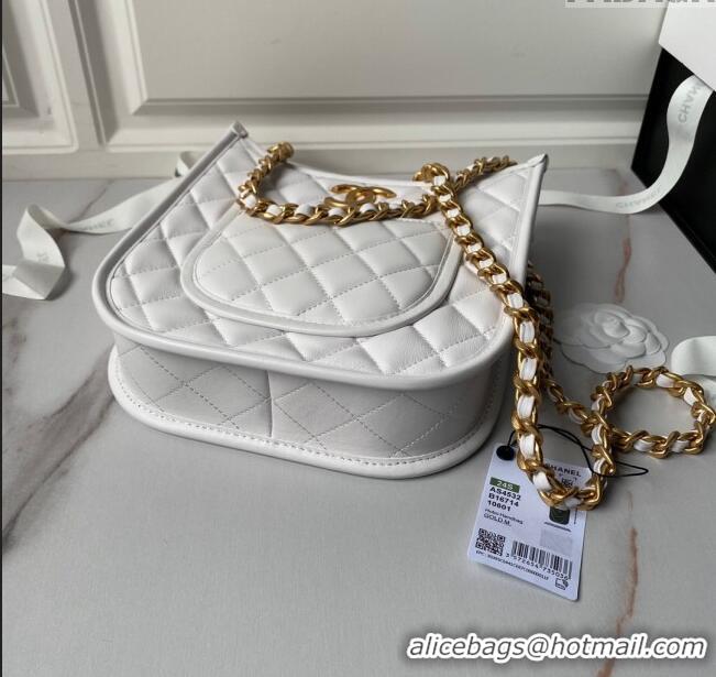 Best Quality Chanel Calfskin Hobo Bag AS4532 White 2024