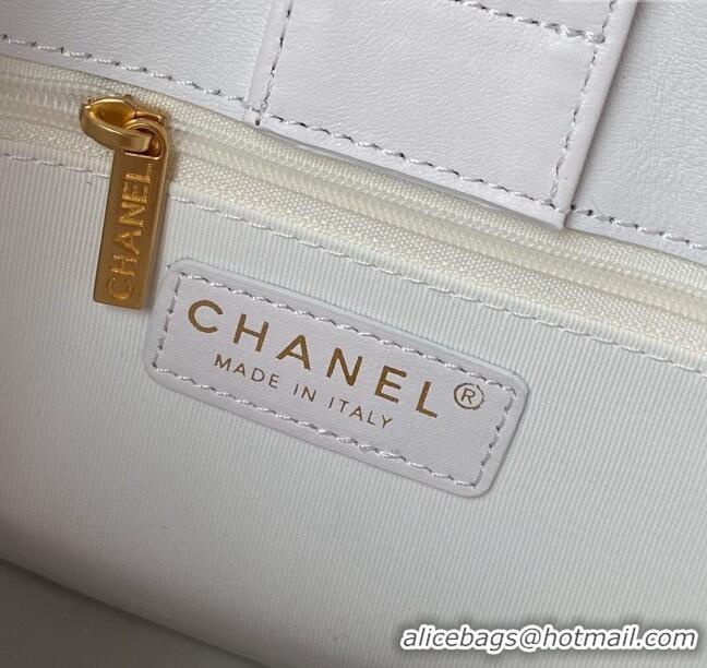 Best Quality Chanel Calfskin Hobo Bag AS4532 White 2024