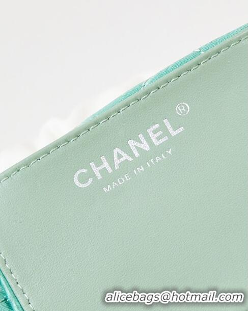 Wholesale Chanel 22 Mini Shopping Bag in Patent Gradient Calfskin & Lacquered Metal AS3980 Green 2024