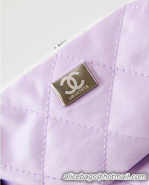 Buy Classic Chanel 22 Mini Shopping Bag in Patent Gradient Calfskin & Lacquered Metal AS3980 Lilac 2024