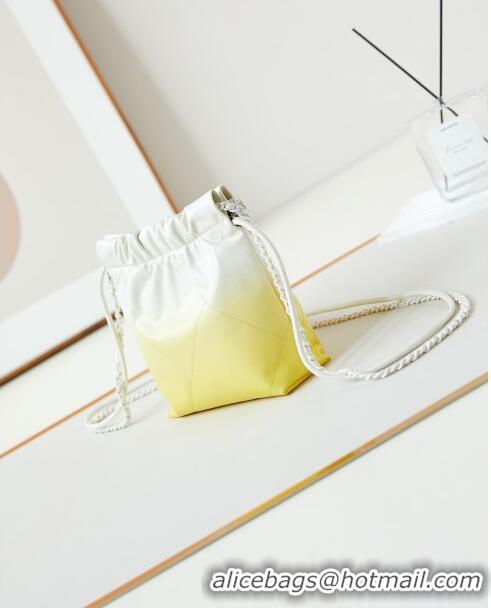 Sophisticated Chanel 22 Mini Shopping Bag in Patent Gradient Calfskin & Lacquered Metal AS3980 Yellow 2024