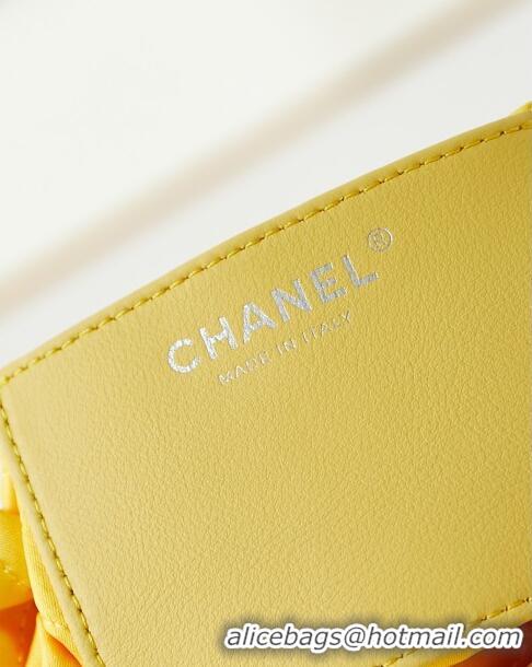 Sophisticated Chanel 22 Mini Shopping Bag in Patent Gradient Calfskin & Lacquered Metal AS3980 Yellow 2024