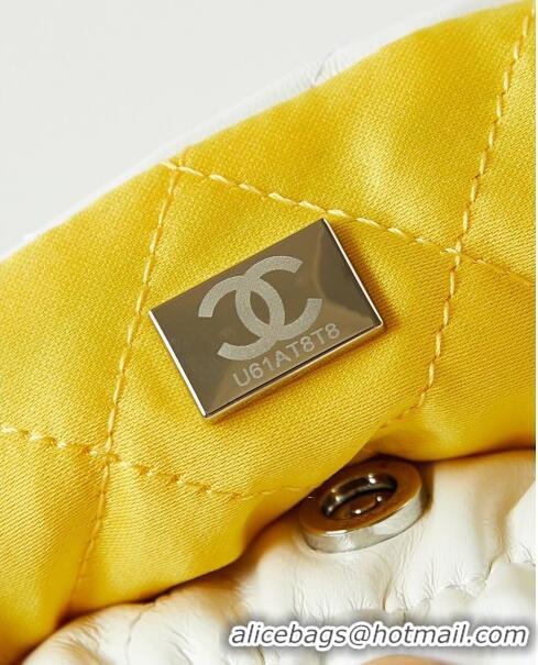 Sophisticated Chanel 22 Mini Shopping Bag in Patent Gradient Calfskin & Lacquered Metal AS3980 Yellow 2024