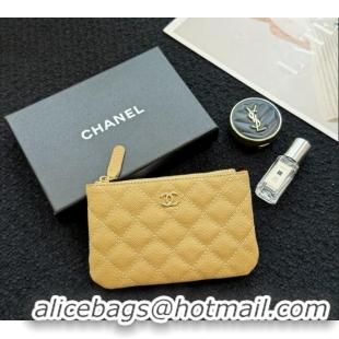 Market Sells Chanel Grained Calfskin Classic Zipped Case Pouch A0617 Apricot 2024