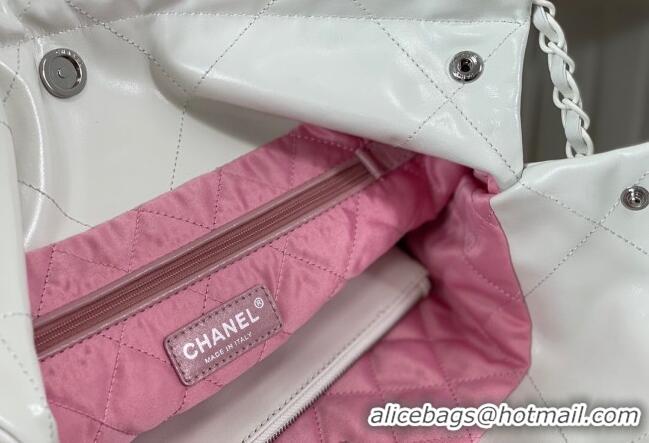 Promotional Chanel 22 Patent Gradient Calfskin & Lacquered Metal Small Shopping Bag AS3260 Pink/White 2024