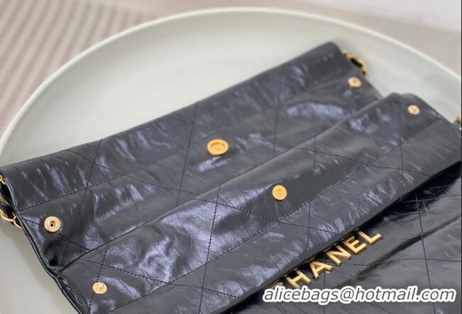 Promotional Chanel 22 Crinkled Calfskin Small Shopping Bag AS3260 Black/Gold 2024