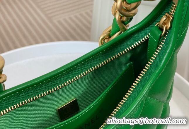 Best Price Chanel Shiny Lambskin Small Hobo bag AS4922 Green 2024