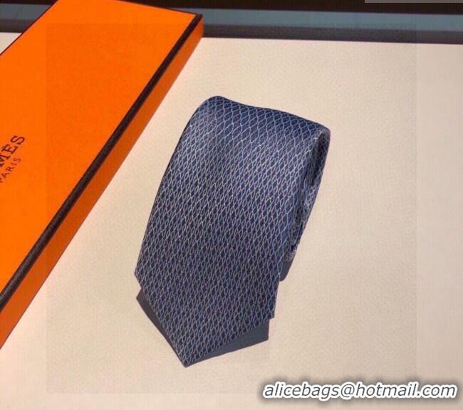 Famous Brand Hermes Silk Tie 030901 Blue 2023