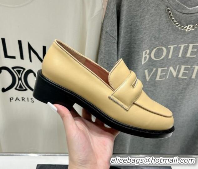 Big Discount Chanel Calfskin Loafers Apricot 701048