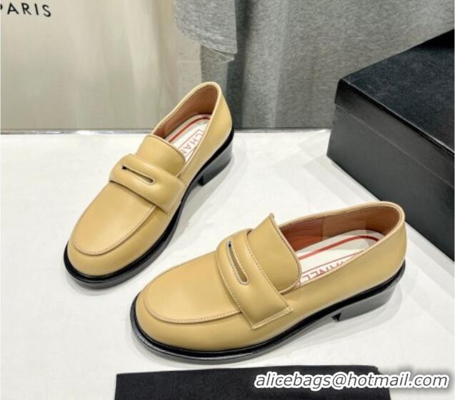 Big Discount Chanel Calfskin Loafers Apricot 701048