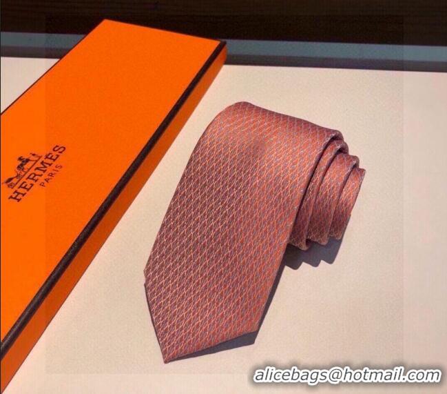 Cheapest Hermes Silk Tie 030901 Orange 2023 