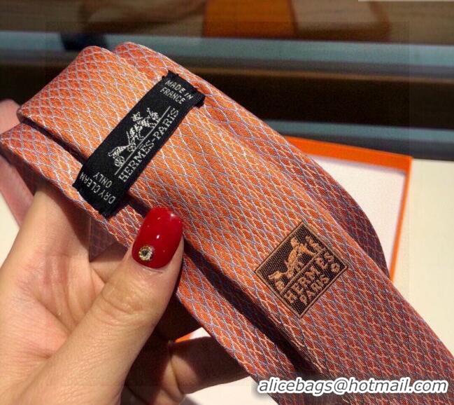 Cheapest Hermes Silk Tie 030901 Orange 2023 