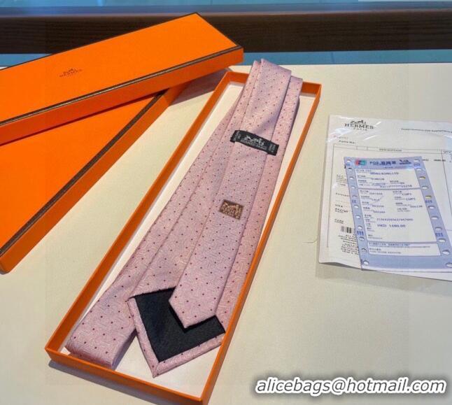 Buy Classic Hermes Silk Tie 030902 Light Pink 2023