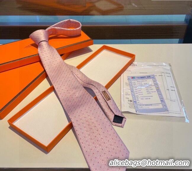 Buy Classic Hermes Silk Tie 030902 Light Pink 2023