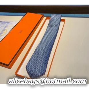 Buy Luxury Hermes 7 Infini Silk Tie 30942 Blue/Grey 2023