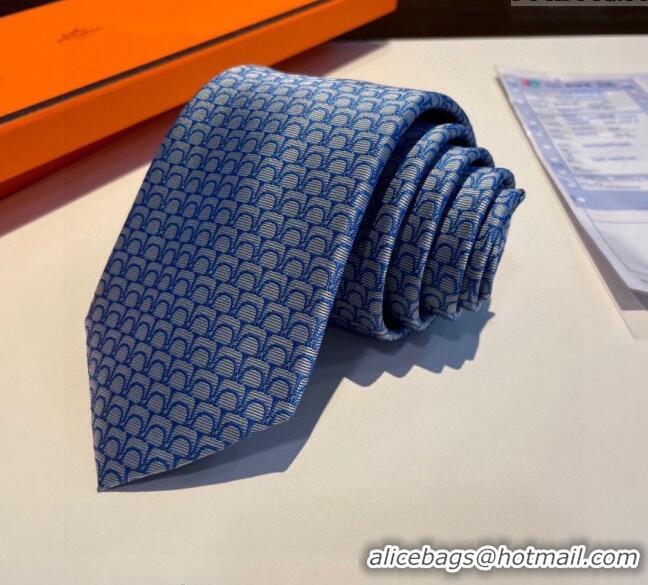 Buy Luxury Hermes 7 Infini Silk Tie 30942 Blue/Grey 2023