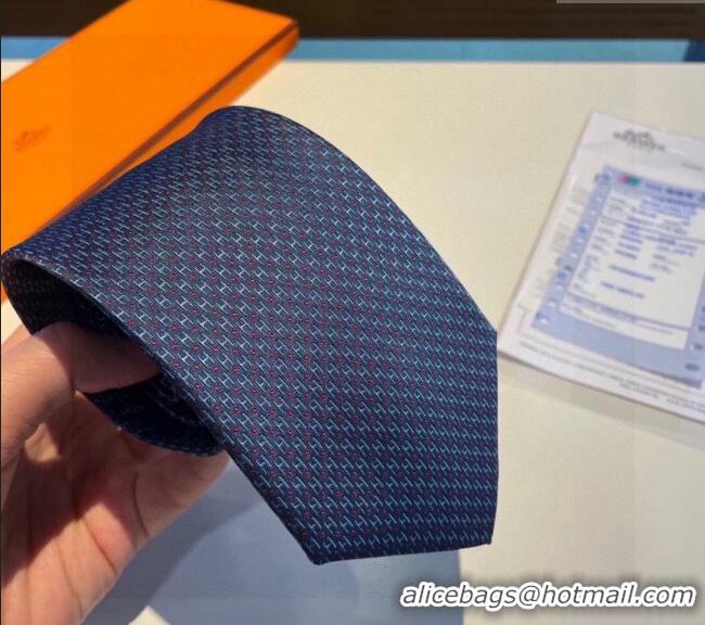 New Release Creation Hermes H Silk Tie 030904 Blue/Red 2023