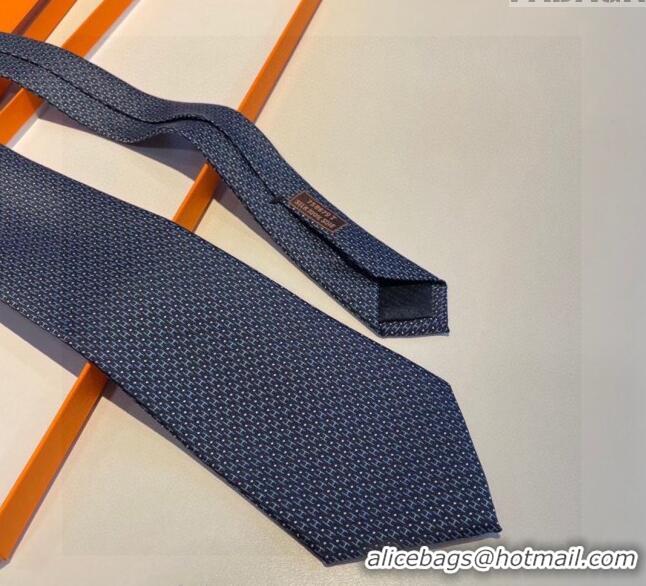 Top Quality Hermes H Silk Tie 030904 Blue/White 2023