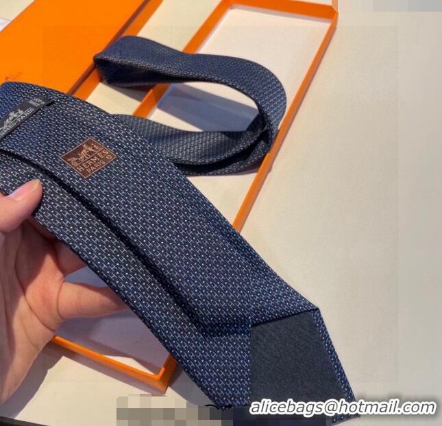 Top Quality Hermes H Silk Tie 030904 Blue/White 2023