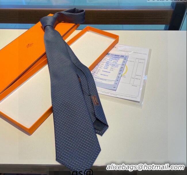 Top Quality Hermes H Silk Tie 030904 Blue/White 2023