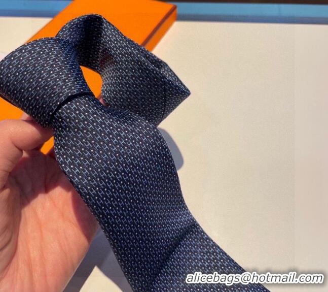 Top Quality Hermes H Silk Tie 030904 Blue/White 2023