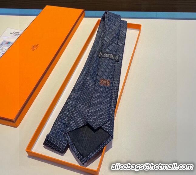 Top Quality Hermes H Silk Tie 030904 Blue/White 2023