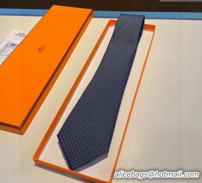 Top Quality Hermes H Silk Tie 030904 Blue/White 2023