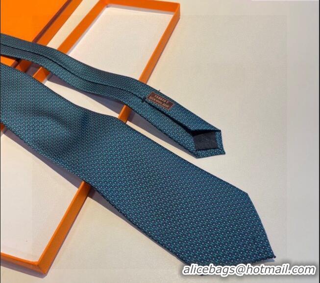 Market Sells Hermes H Silk Tie 030904 Green/Blue 2023