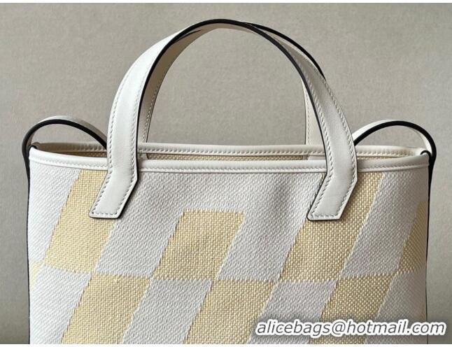 Market Sells Hermes Cabas H en Biais 27 Bag H1924 White 2023 (Handmade)