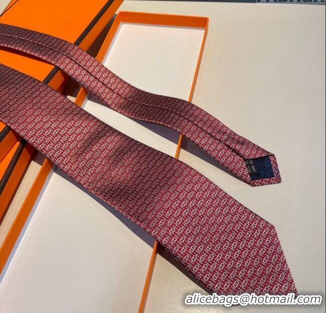 Best Price Hermes Silk Tie H92108 Red 2023