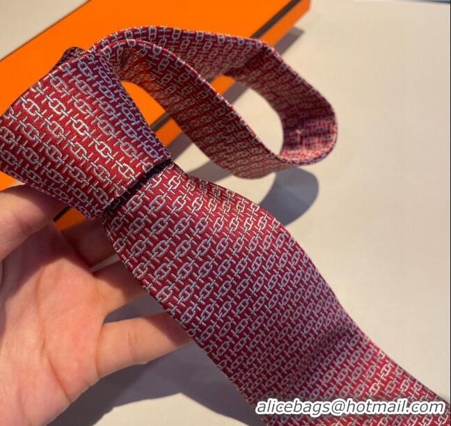 Best Price Hermes Silk Tie H92108 Red 2023