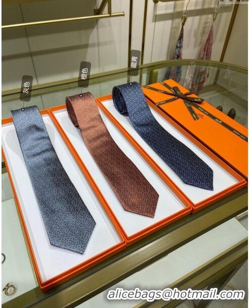 Top Quality Hermes H Silk Tie H92114 Orange 2023 