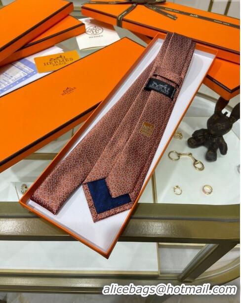 Top Quality Hermes H Silk Tie H92114 Orange 2023 