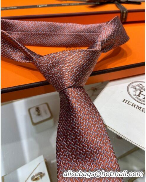 Top Quality Hermes H Silk Tie H92114 Orange 2023 