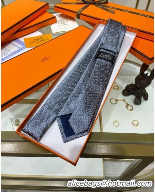 Buy Discount Hermes H Silk Tie H92115 Grey 2023