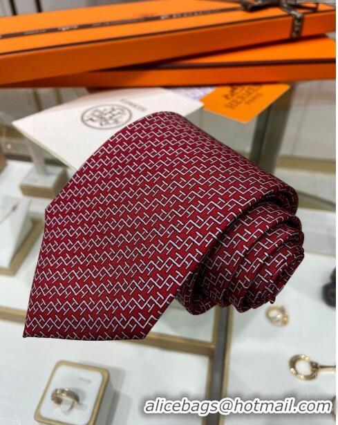 Cheap Wholesale Hermes Silk Tie H92124 Red 2023