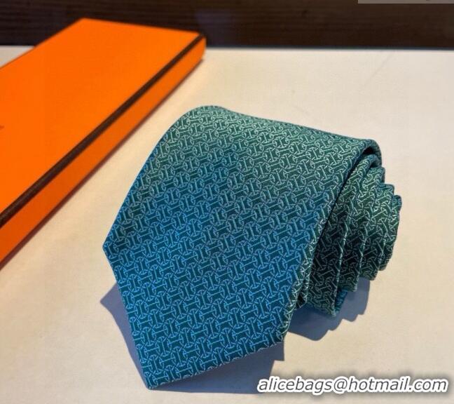 Best Grade Hermes Silk Tie 030401 Green 2024 