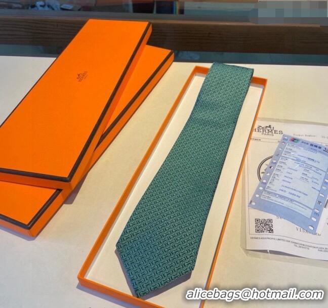 Best Grade Hermes Silk Tie 030401 Green 2024 