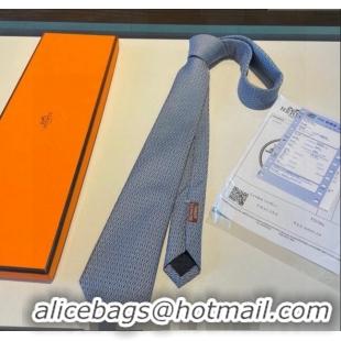 Fashion Discount Hermes Quilted Silk Tie 030401 Blue 2024