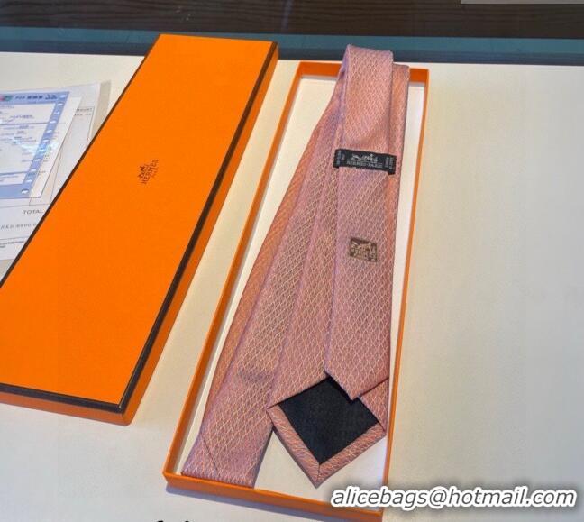 High Quality Hermes Quilted Silk Tie 030401 Orange 2024